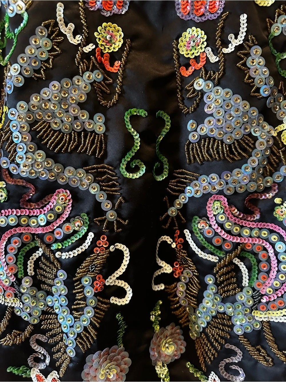 Nasty Gal Collection Sequin Embellished Bomber Jacket Black XS - Picture 5 of 9